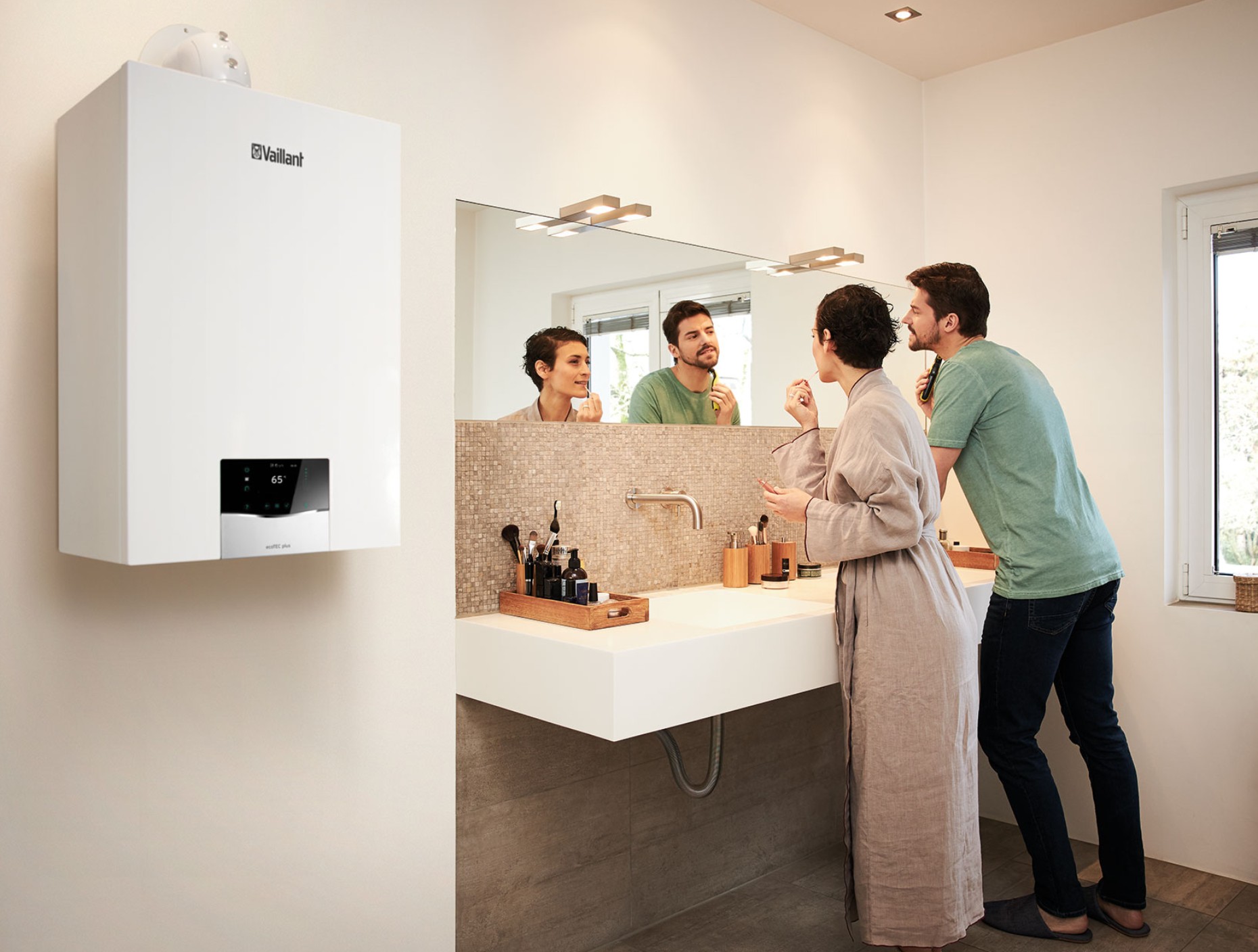 kocioł kazowy Vaillant w łazience - banner